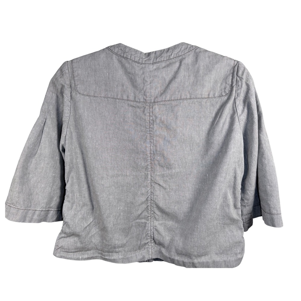 See by Chloé Linen Blend‎ Cropped Jacket 3/4 Sleeve Taupe EU40/US 6–8 - Picture 3 of 9
